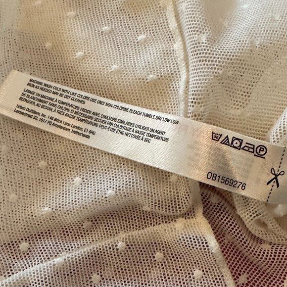 Free People Sheer Mock Neck Long Sleeve Layering Top Size Medium - Picture 9 of 9